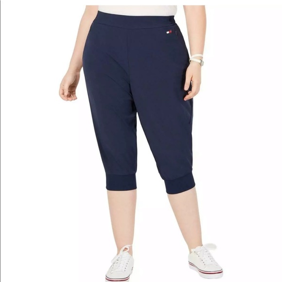Tommy Hilfiger Pants - Tommy Hilfiger Sport Navy Blue capri pants size medium pull on sweats comfy